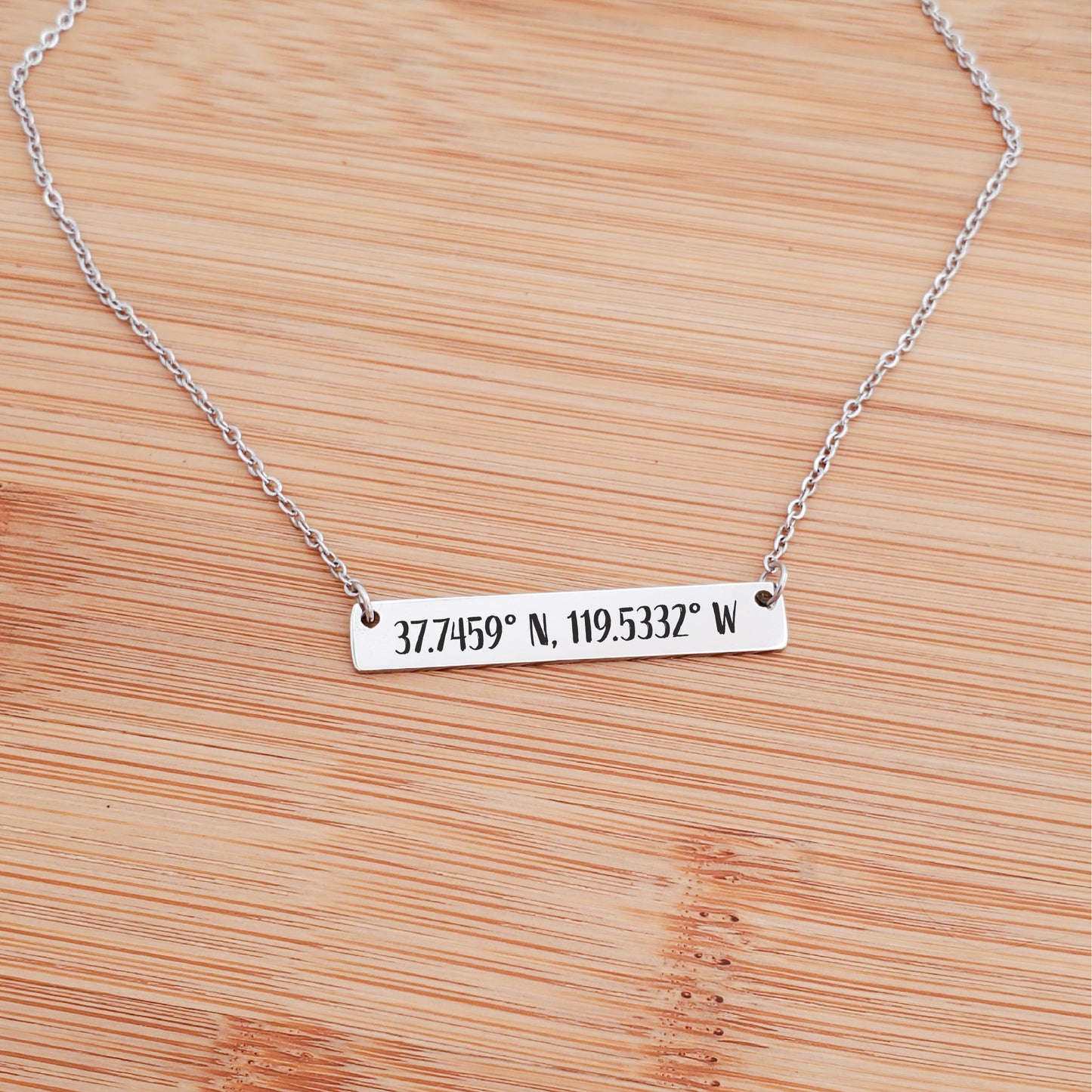 COORDINATES BAR NECKLACE