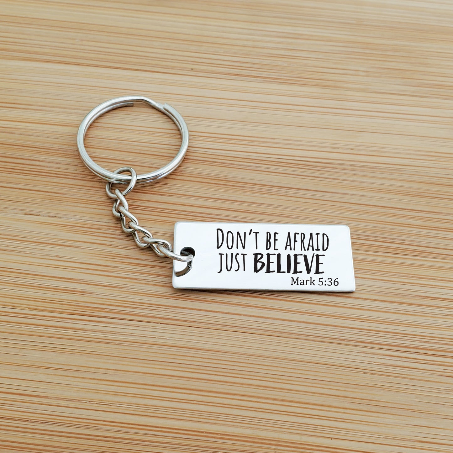 JUST BELIEVE KEYCHAIN
