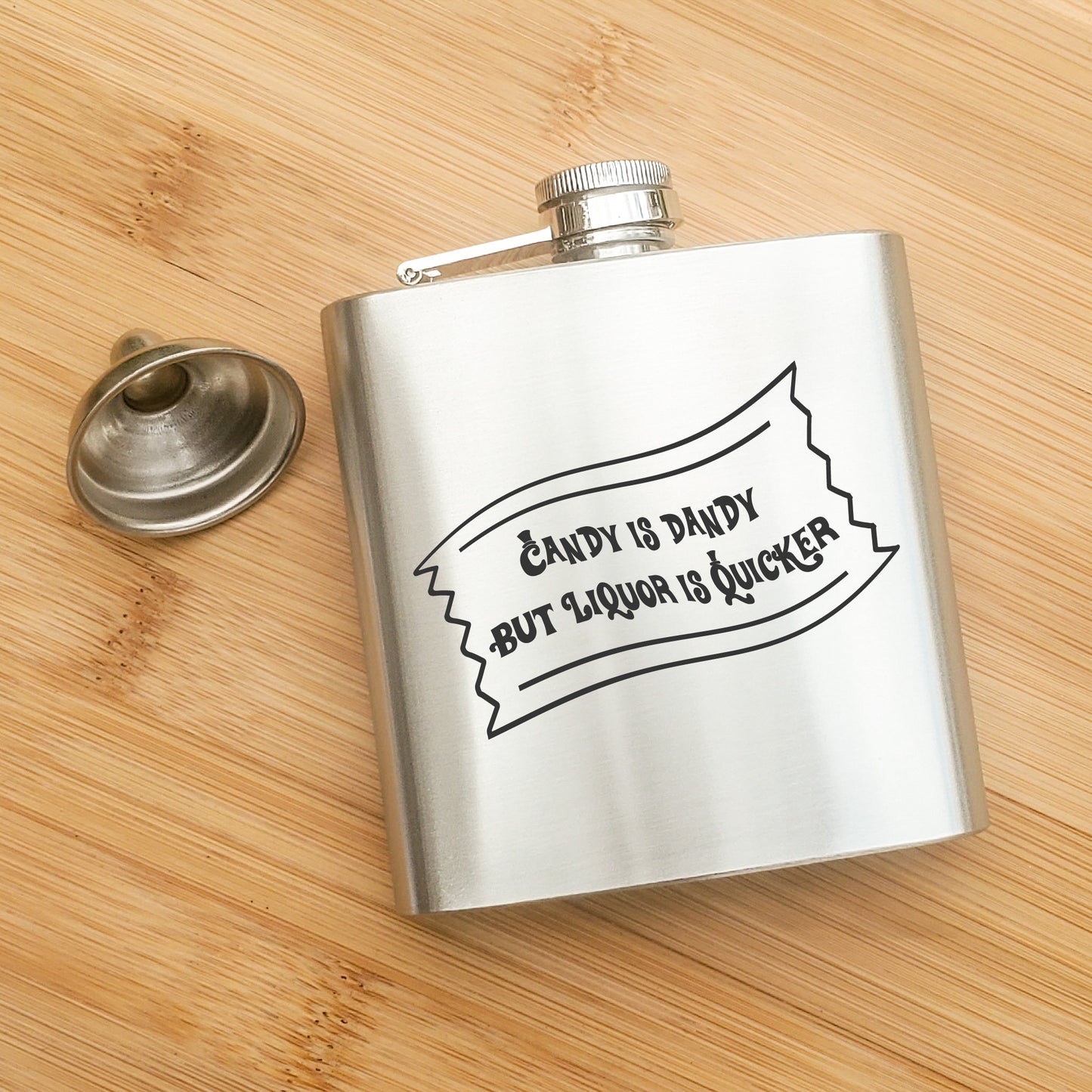 LIQUOR IS QUICKER FLASK