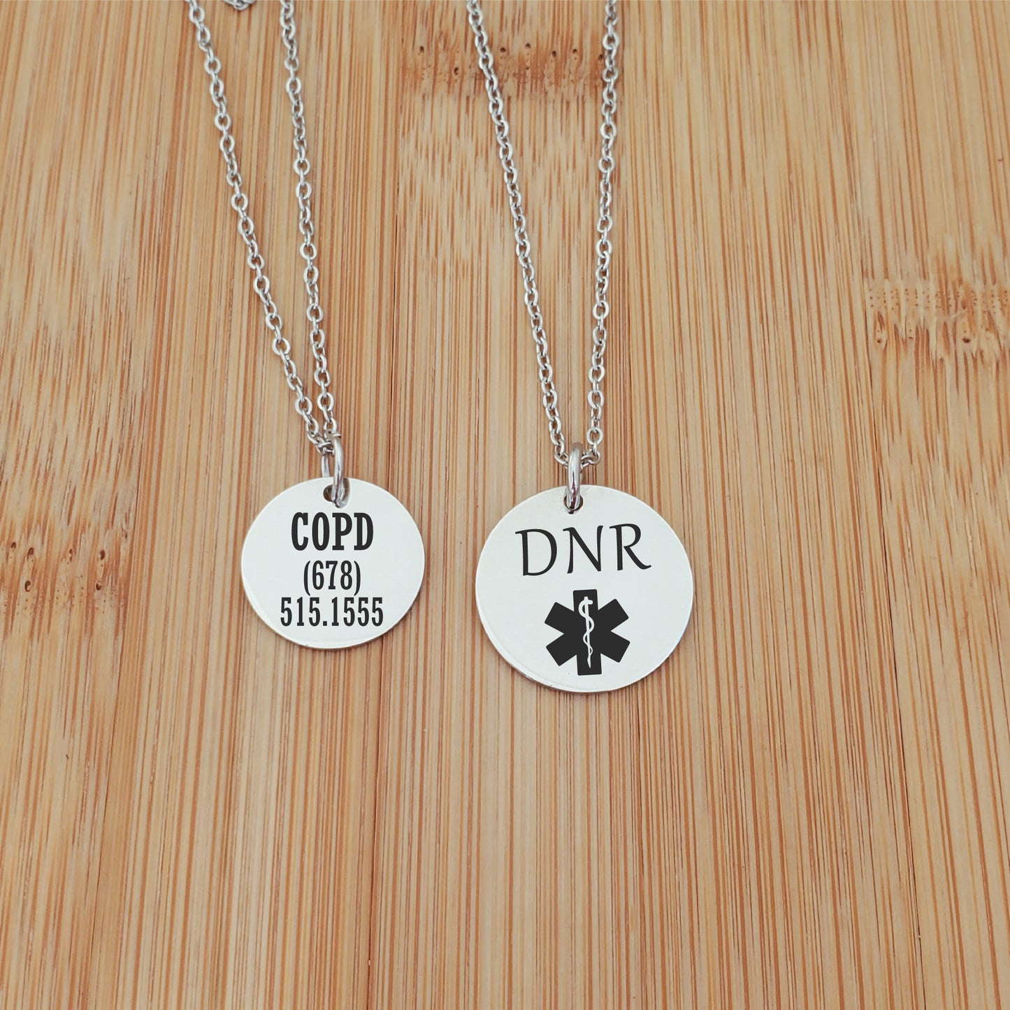 MEDICAL ID COIN NECKLACE