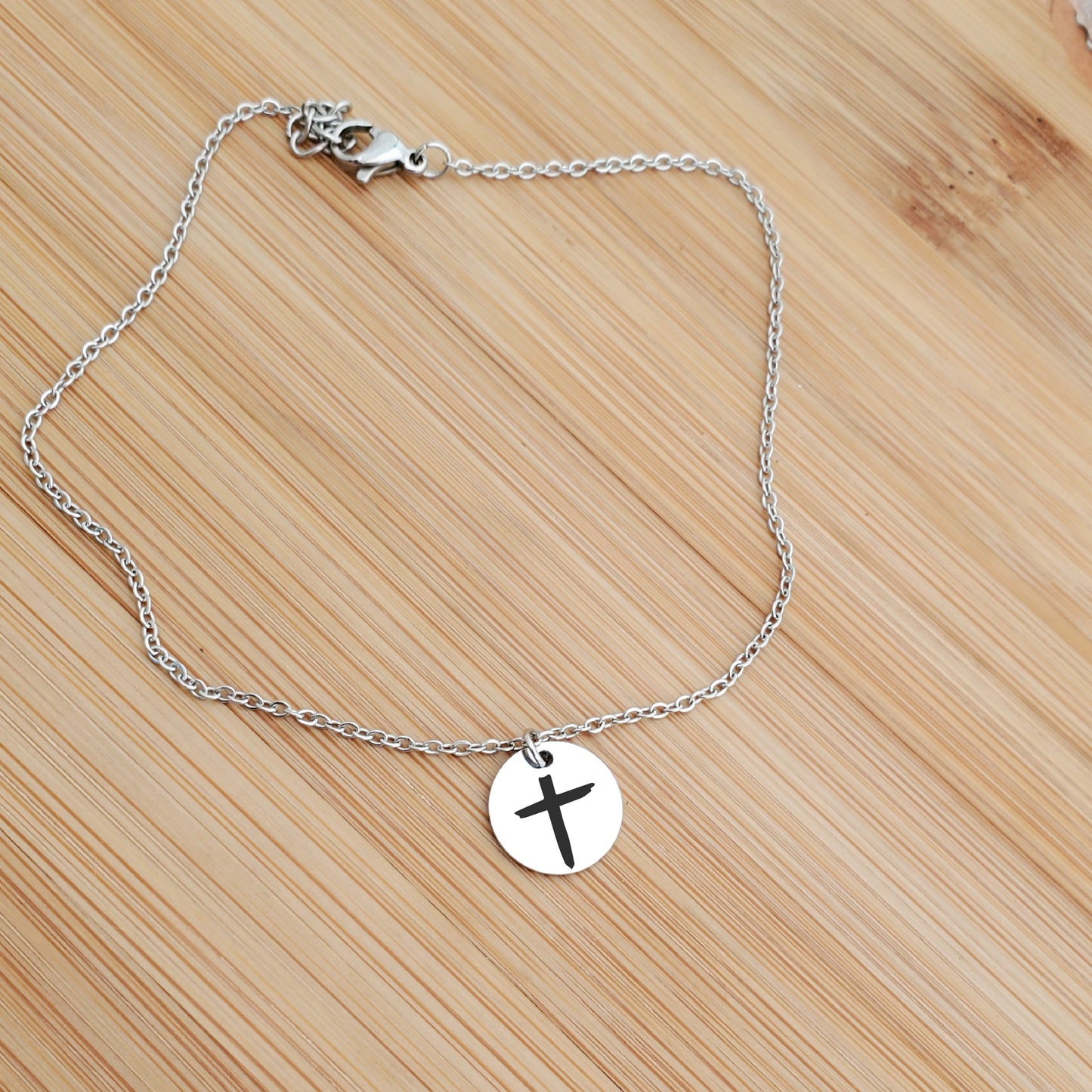 MODERN CROSS ANKLET