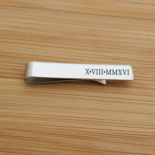 ROMAN NUMERALS TIE CLIP
