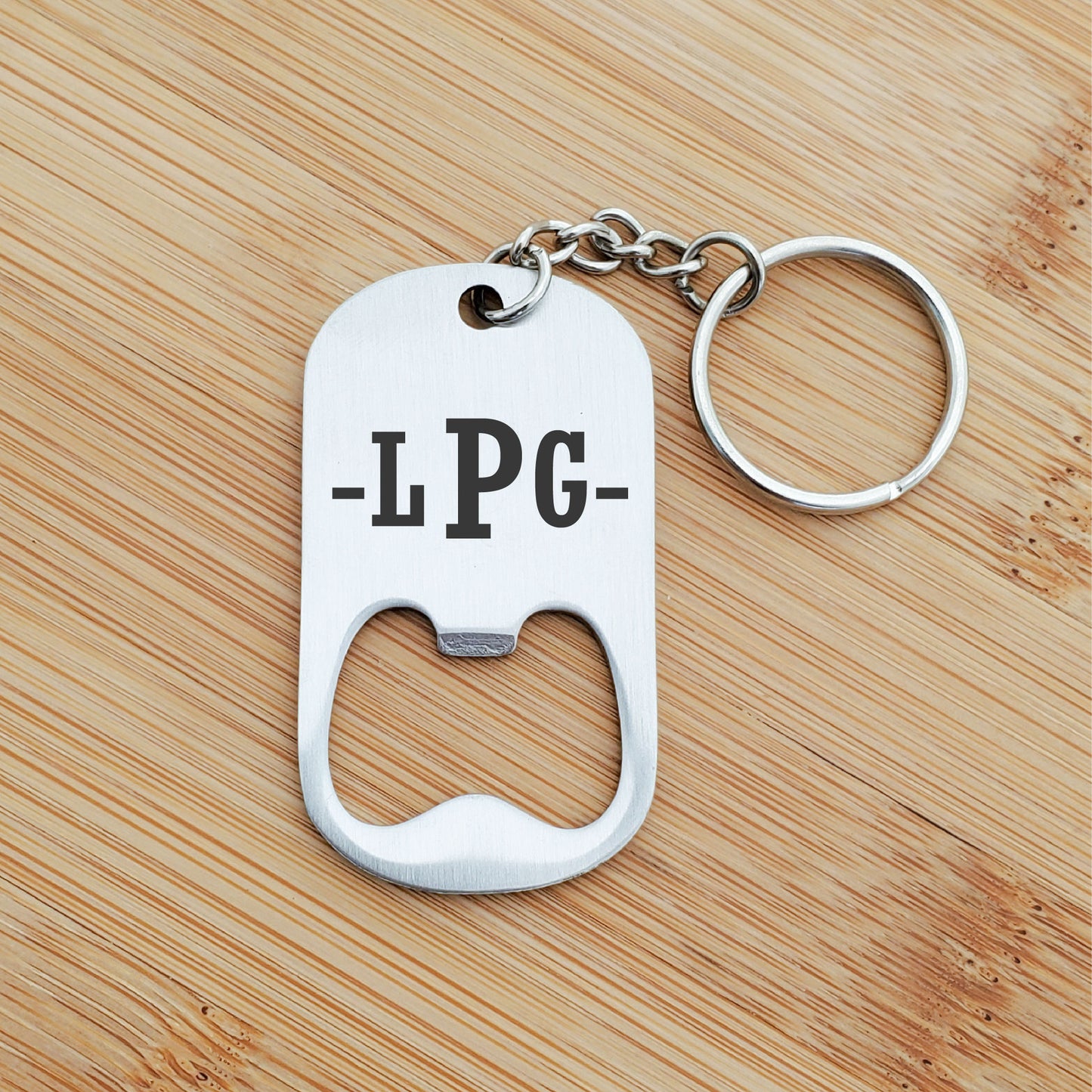 MONOGRAM BOTTLE OPENER KEYCHAIN