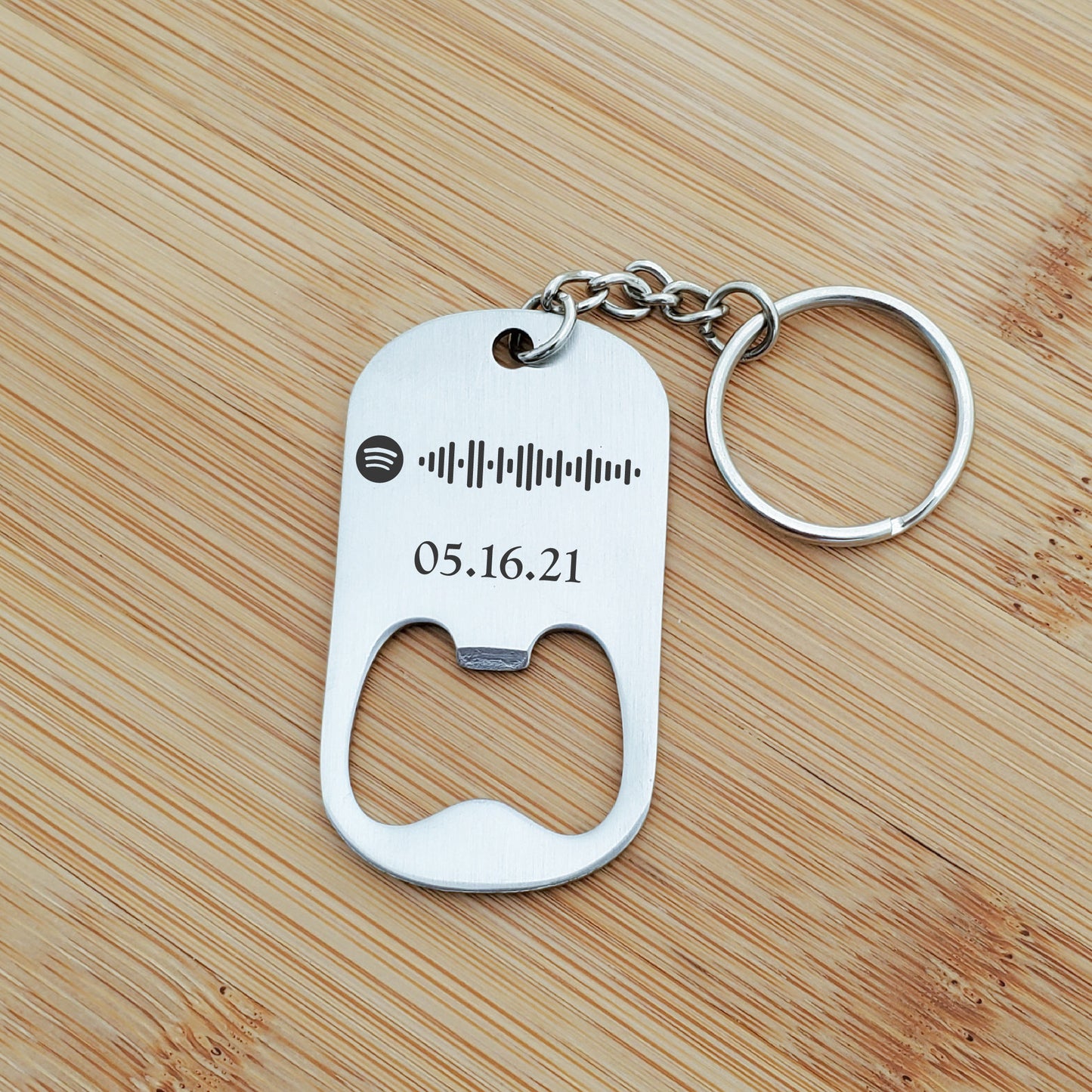 SPOTIFY CODE BOTTLE OPENER KEYCHAIN