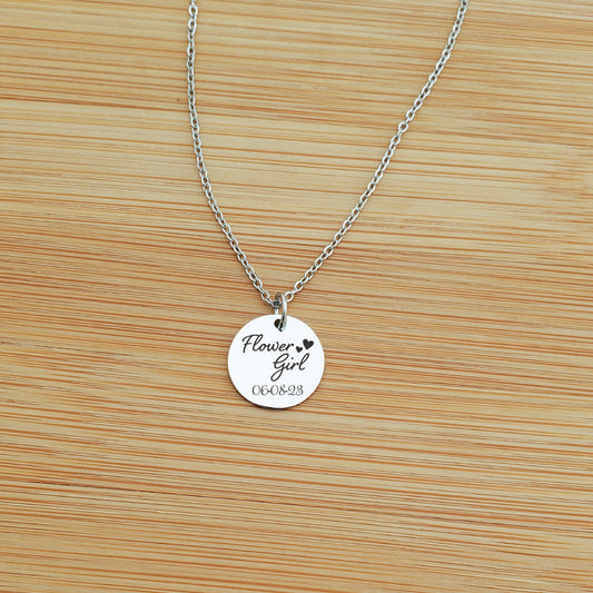 FLOWER GIRL COIN NECKLACE