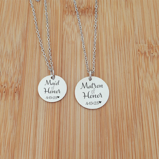 MAID OF HONOR COIN NECKLACE