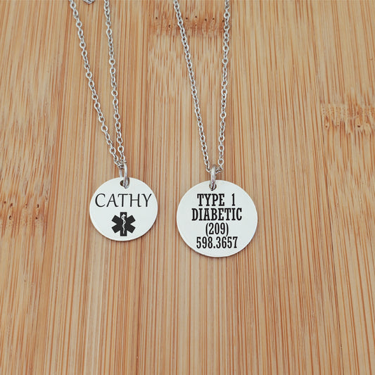 MEDICAL ID COIN NECKLACE