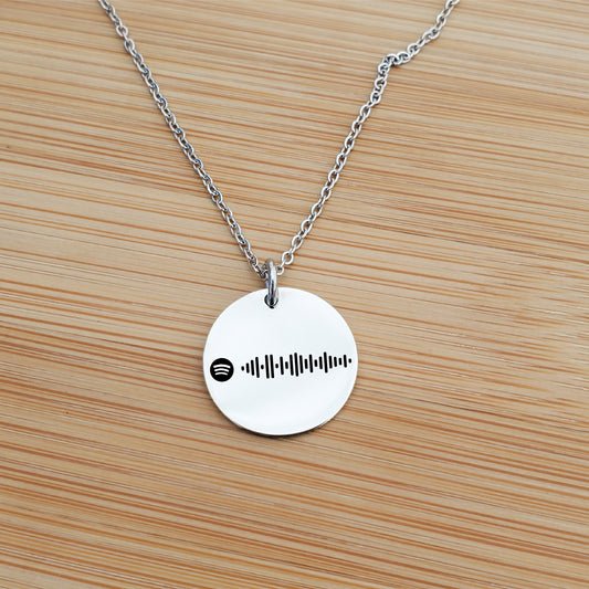 SPOTIFY CODE COIN NECKLACE