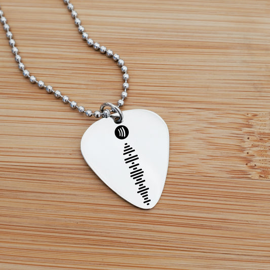 SPOTIFY CODE GUITAR PICK NECKLACE