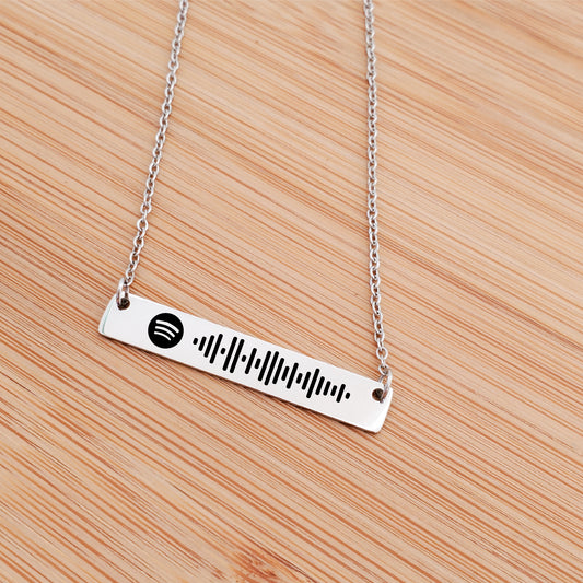 SPOTIFY CODE BAR NECKLACE