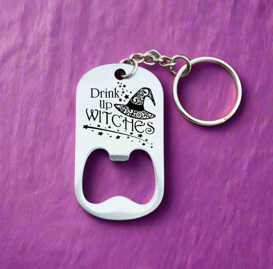 DRINK UP BOTTLE OPENER KEYCHAIN