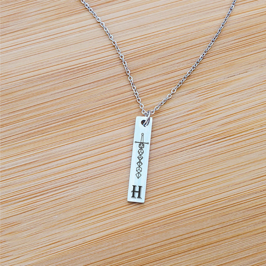 SWORD INITIAL NECKLACE